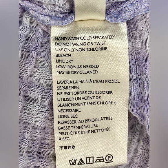 Anthropologie Pilcro Babydoll Periwinkle Blue Top. Size M - Picture 9 of 10